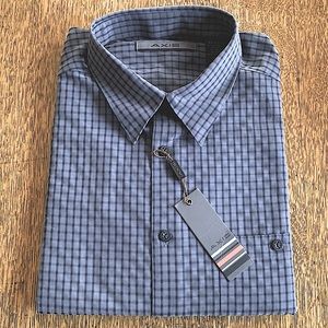👔Men’s Axis long sleeve shirt in blue/gray check. Size XL. NWT.